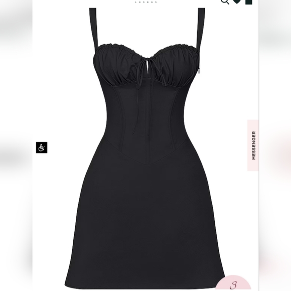 House of CB 'Carlotta' Black Corset Mini Dress - Picture 10 of 16
